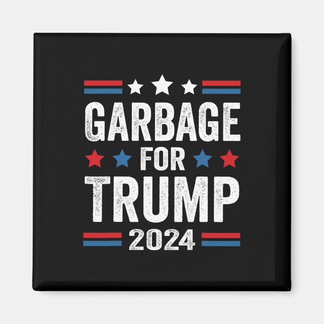 Aimant Les ordures pour Trump 2024 Le partisan de Trump (Devant)