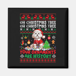 Aimant Les ornements d'arbre de Noël sont histoire Sweate