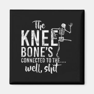 Aimant Les Os Du Genou Se Connectent Au Mème Du Squelette