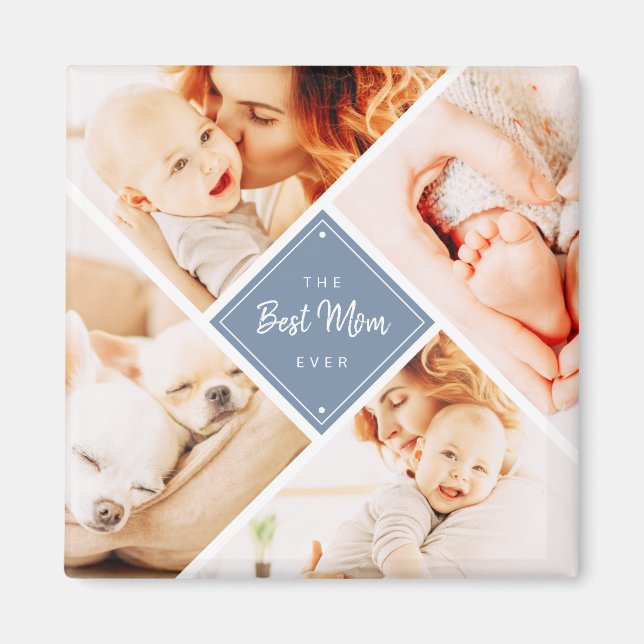 Aimant Les photos de Best Maman Ever Modern Custom (Devant)