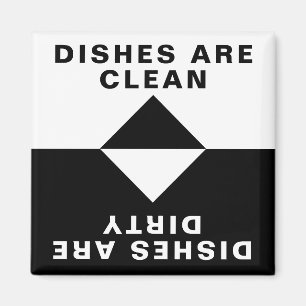 Aimant Les plats sont propres, des plats sont sales