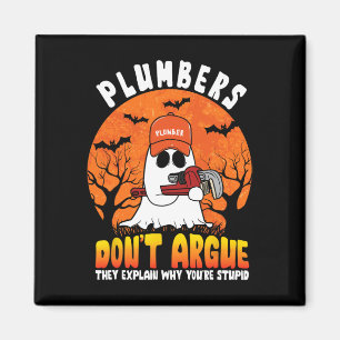 Aimant Les plombiers d'Halloween amusants n'argumentent p