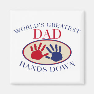 Aimant Les plus grandes mains du papa du monde vers le