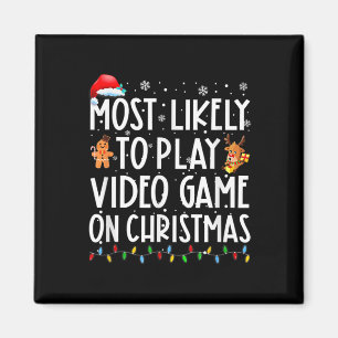 Aimant Les Plus Probables À Jouer Jeu Vidéo Sur Noël Père
