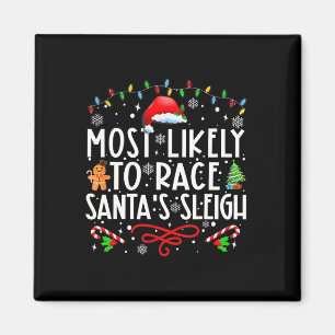 Aimant Les Plus Probables De Course Père Noël Sleigh Fami