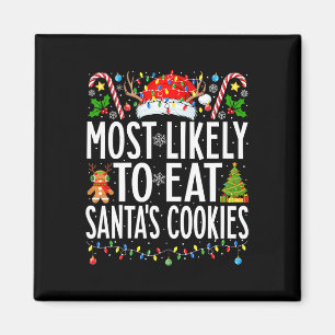 Aimant Les Plus Susceptibles De Manger Père Noël Cookies