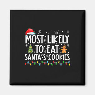 Aimant Les Plus Susceptibles De Manger Père Noël Cookies