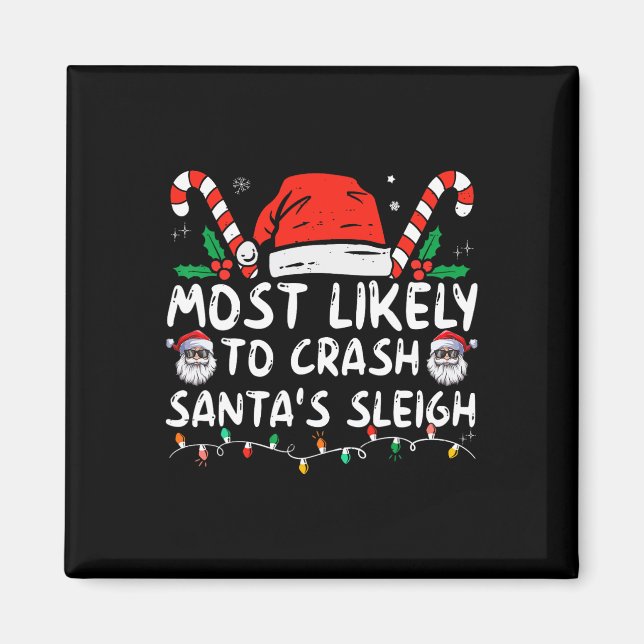 Aimant Les Plus Susceptibles D'Écraser Père Noël Sleigh C (Devant)
