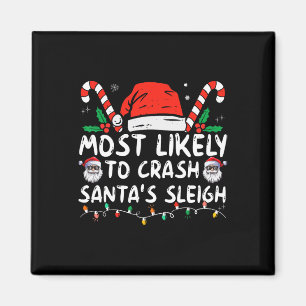 Aimant Les plus susceptibles d'écraser Père Noël Sleigh N