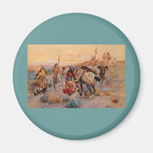 Aimant Les premières traces de Wagon de Charles M. Russel