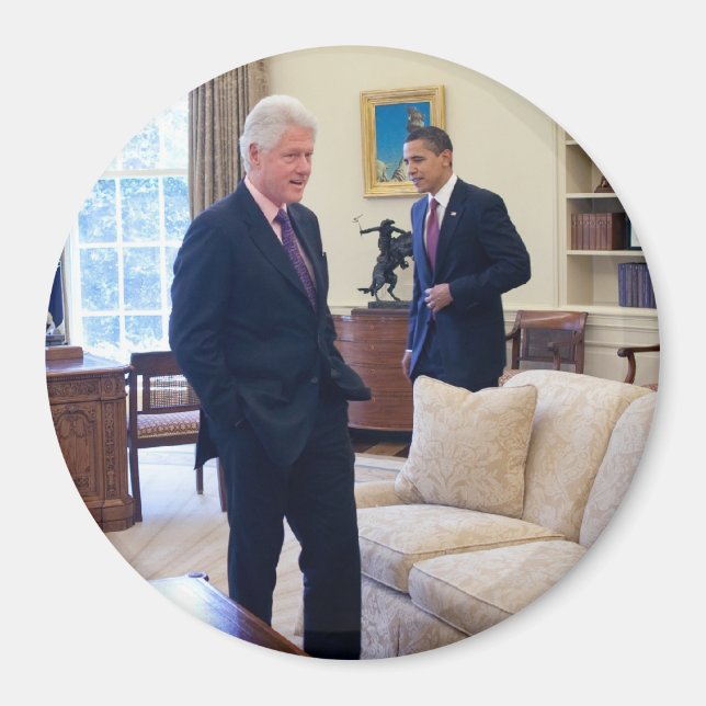 Aimant Les présidents Barack Obama et Bill Clinton (Devant)