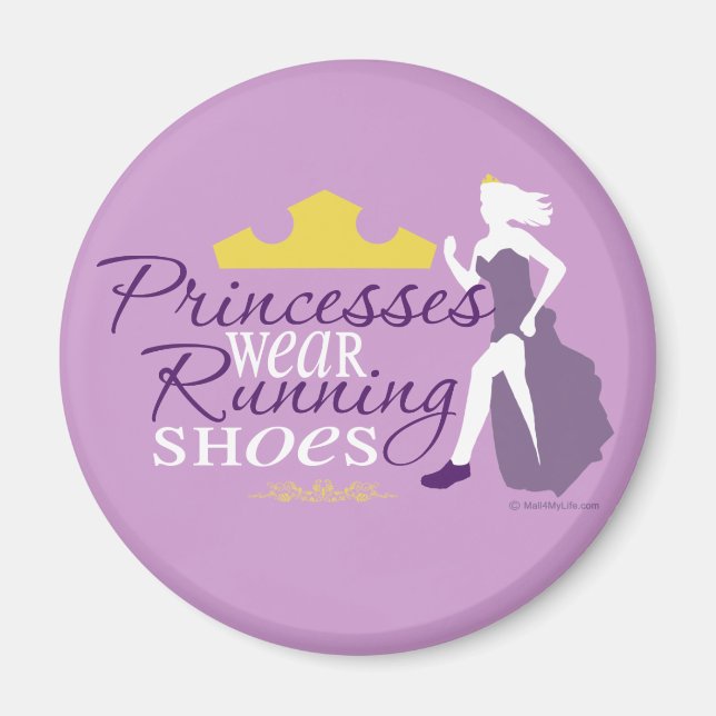 Aimant Les princesses portent des chaussures de course (Devant)