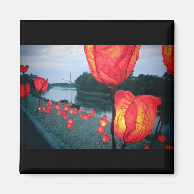 Aimant "Les quais, la nuit" (Devant)