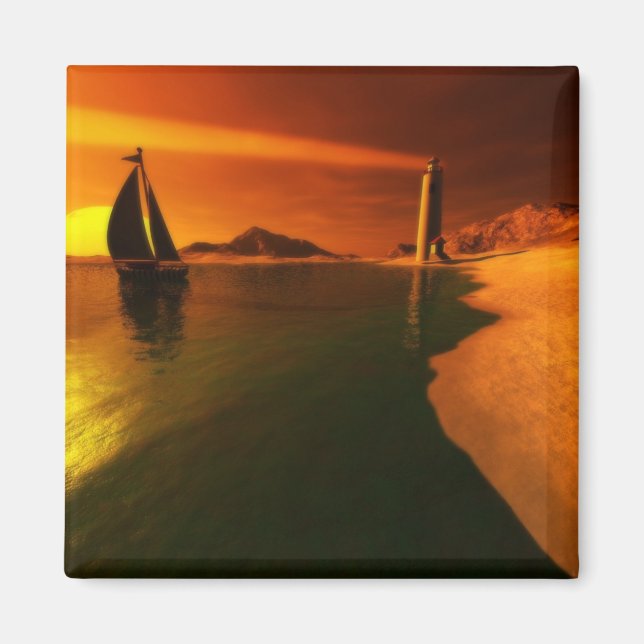 Aimant Les rêves de coucher du soleil (Devant)