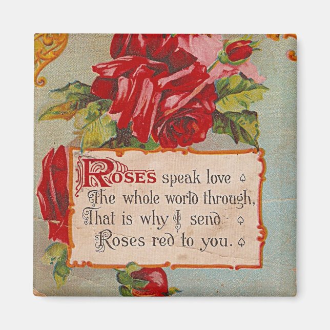 Aimant Les roses parlent d'amour (Devant)