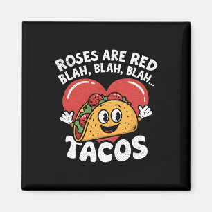 Aimant Les roses sont rouges, blagues, amoureux de tacos,