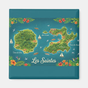 Aimant Les Saintes – Illustrated Island Map