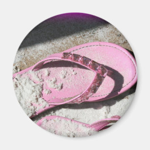 Aimant Les sandales arénacées roses de bascule