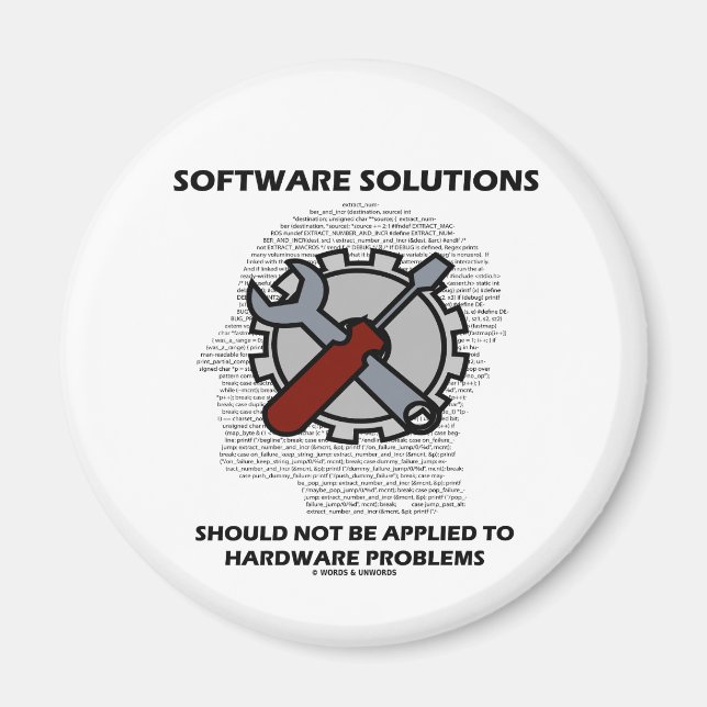 Aimant Les solutions logicielles ne doivent pas être appl (Devant)