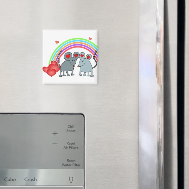 Aimant Les souris en amour Valentines (In situ (réfrigérateur))