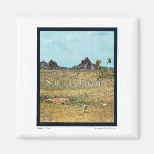 Aimant Les Terres des Prairies du Dakota du Sud