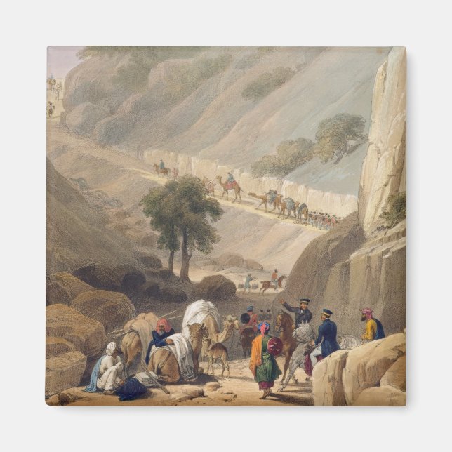 Aimant Les troupes émergeant de la partie étroite du De (Devant)