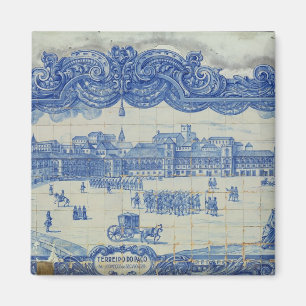 Aimant Les tuiles d'Azulejos dépeignant le Praca font