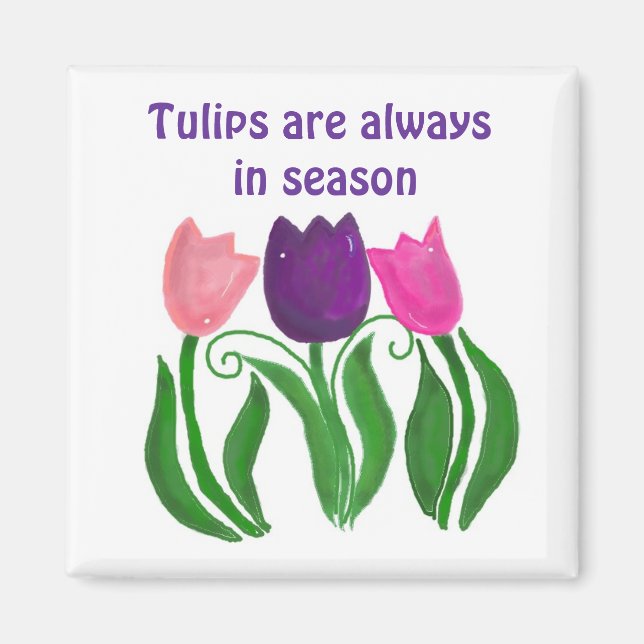 Aimant Les tulipes sont toujours de saison (Devant)