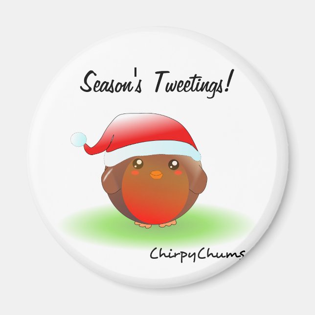 Aimant Les tweets de la saison Noël Robin (Devant)