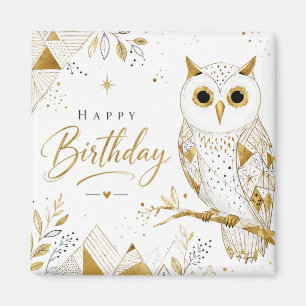 Aimant Les Vœux Sages du Hibou Doré