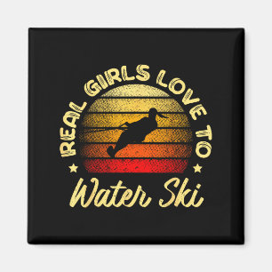 Aimant Les vraies filles aiment faire du ski nautique, dr