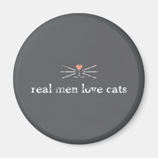 Aimant Les vrais hommes aiment les chats