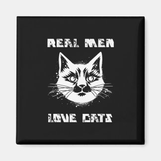 Aimant Les vrais hommes aiment les chats
