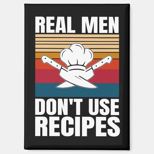 Aimant Les vrais hommes n'utilisent pas de recettes - Cui (Recto)
