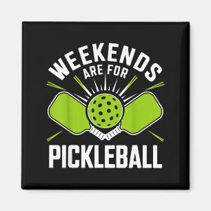 Aimant Les week-ends sont pour pickleball drôle pickle ba