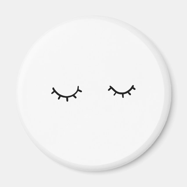 Aimant Les yeux fermés, juste des cils (Devant)