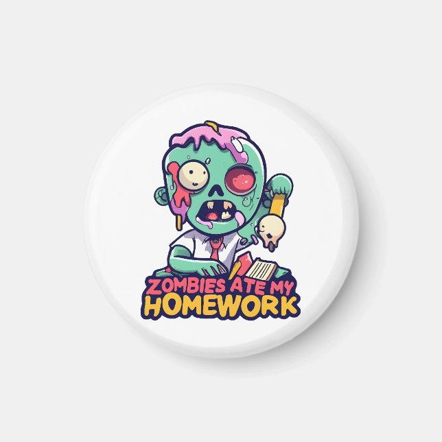 Aimant Les zombies ont mangé mes devoirs (Devant)