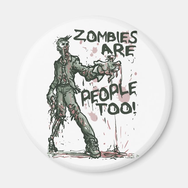 Aimant Les zombies sont des gens qui ont aussi de l'impor (Devant)