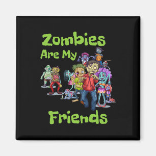 Aimant Les zombies sont mes amis Halloween