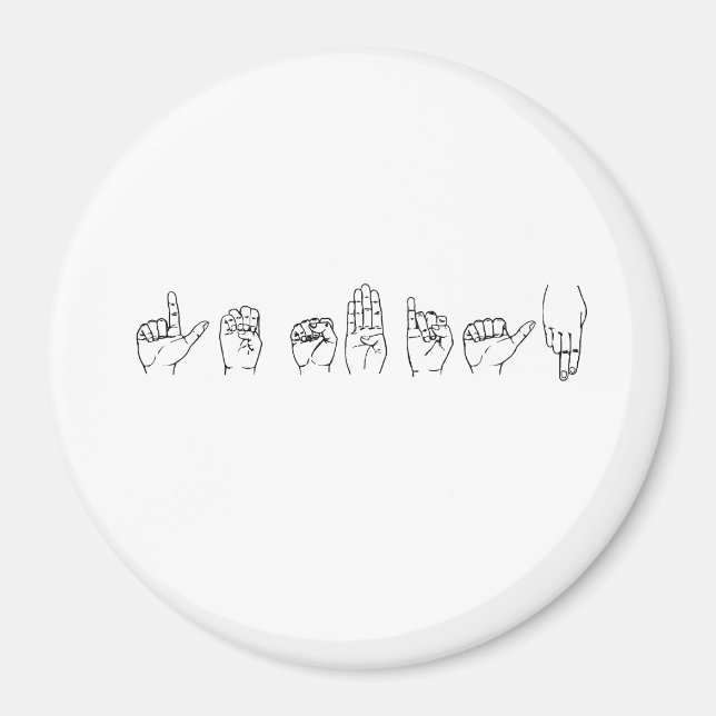 Aimant Lesbienne en langue des signes (Devant)