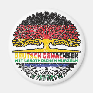 Aimant Lesotho Lesothien Allemand Allemagne Arbre Racine