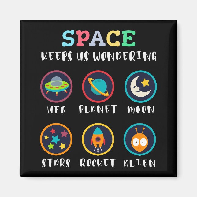 Aimant L'espace nous fait nous poser des questions (Devant)