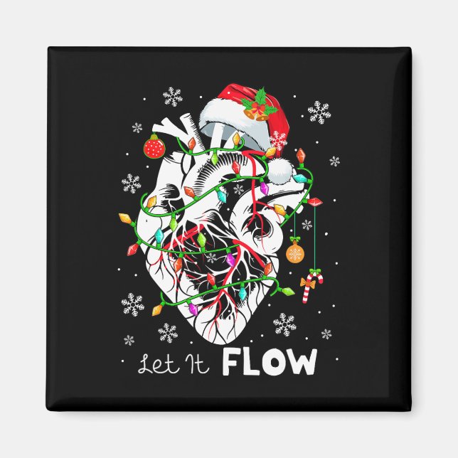 Aimant Let It Flowing Xmas Anatomy Santa Heart Part Cardi (Devant)