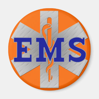 Aimant L'étoile d'argent de la vie avec un EMS bleu
