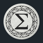 Aimant LETTRE AlphabET GRECQUE Sigma<br><div class="desc">Dans ses formes classiques et modernes,  l'alphabet grec contient 24 lettres,  de l'alpha à l'oméga. Sigma,  montré ici,  est la dix-huitième lettre de l'alphabet grec. Cette conception est présentée sur un arrière - plan de papier blanc écaillé,  qui peut être remplacé par un arc-en-ciel de choix de couleurs claires.</div>