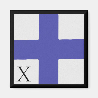 Aimant Lettre alphabet magnétique du drapeau nautique X