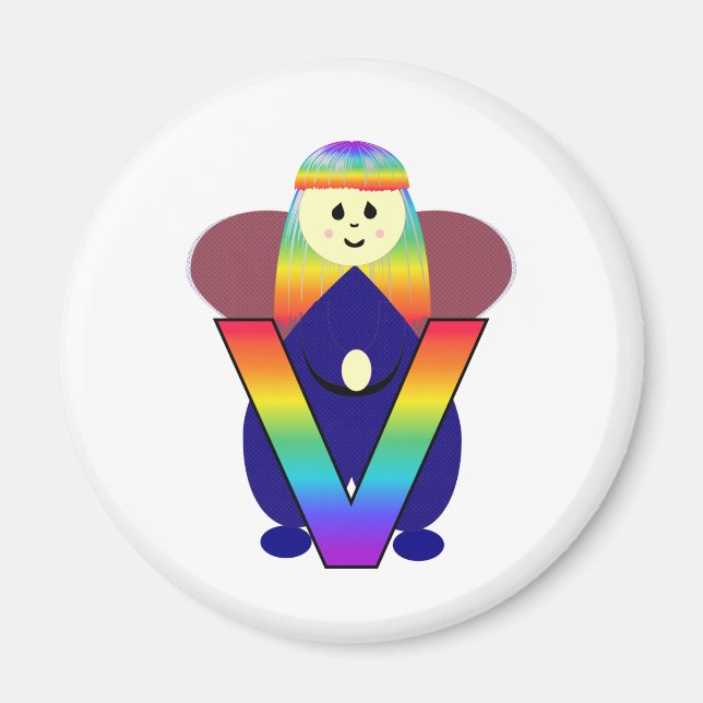 Aimant Lettre Angelbet V (Devant)