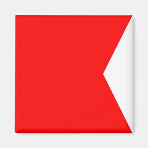 Aimant Lettre B du signal du drapeau nautique (Bravo)