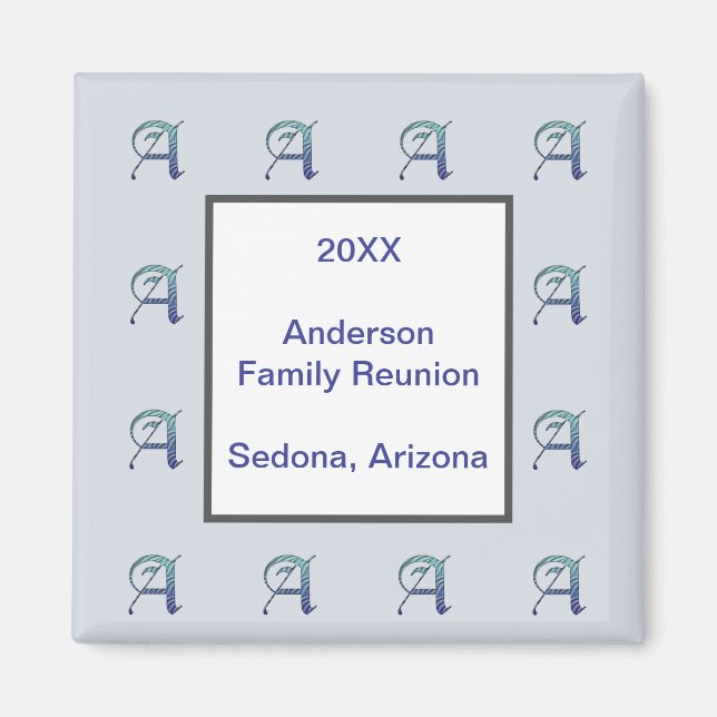 Aimant Lettre bleue Keaksaké A à bas prix (Devant)