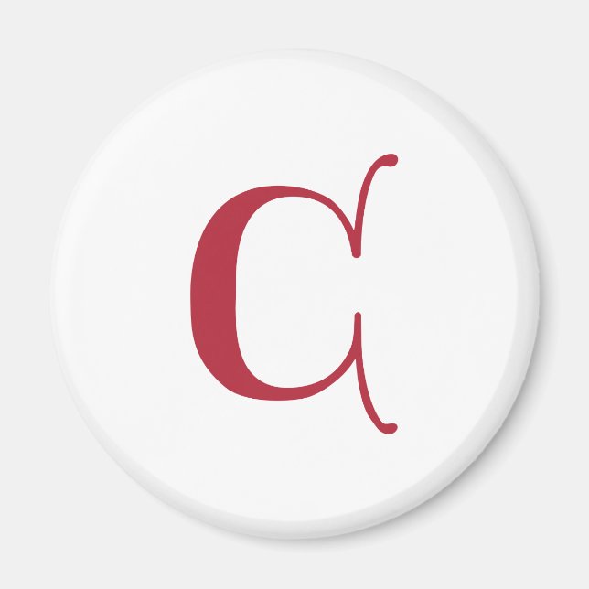 Aimant Lettre C de gothique monogramme en anglais (Devant)